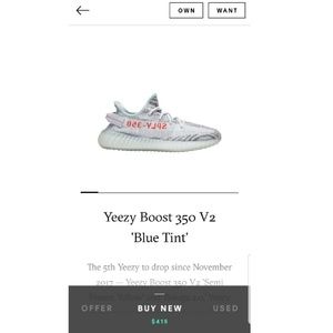 Yeezy Boost 350 V2 "Blue tint" 9 1/2